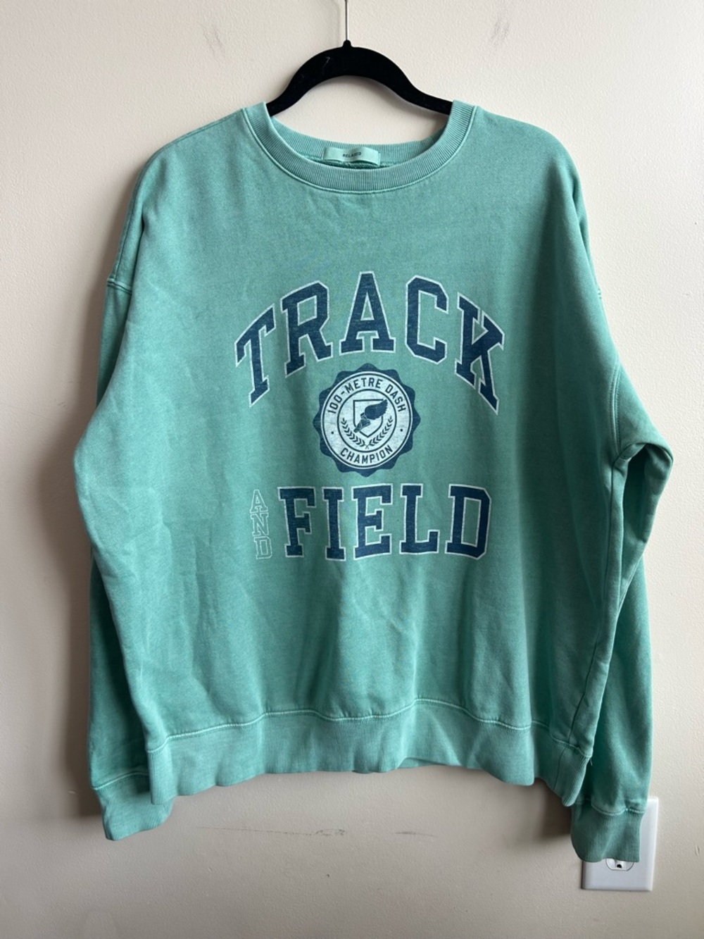 Aeropostale Track And Field Collegiate Crew Neck Sweatshirt Relaxed Fit M